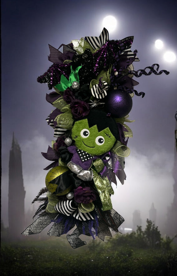 “Greta Greenberry” Halloween Luxury Wreath 🕷️💜💚 by