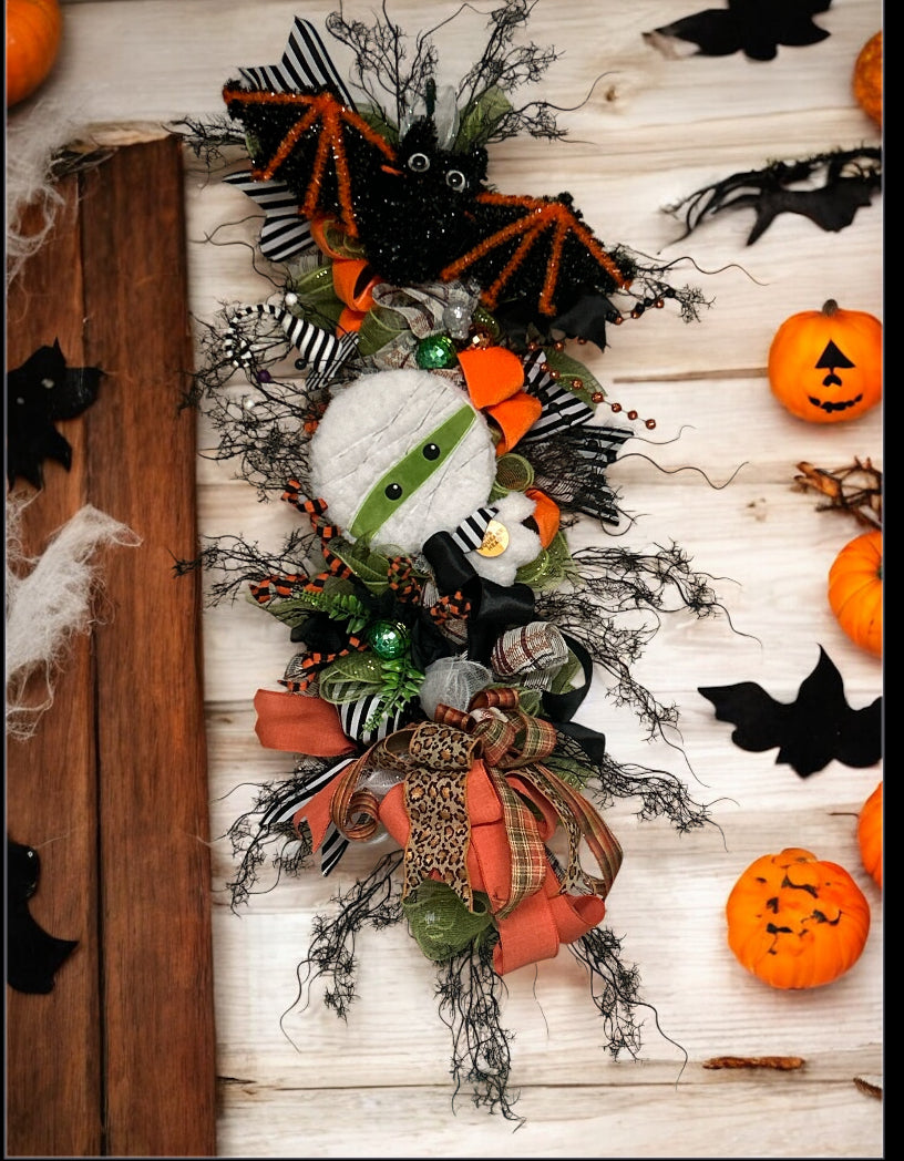 “Mummy Maxine” Halloween Luxury Wreath 🎃🦇