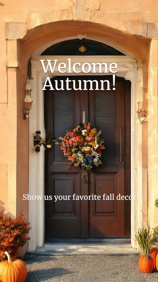 Luxury Fall Wreath - Denim the Scarecrow